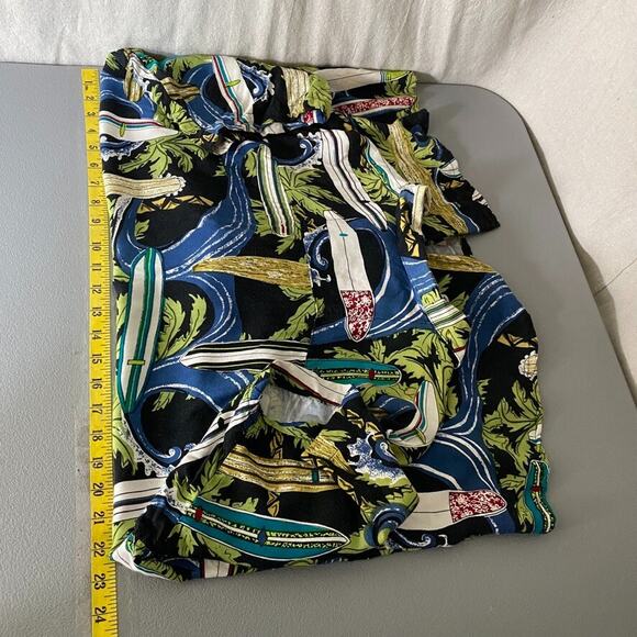 Vintage 90s Pacific Scene Men Button Up Hawaiian Shirt Size L Surf Boards Surfer - Picture 6 of 8